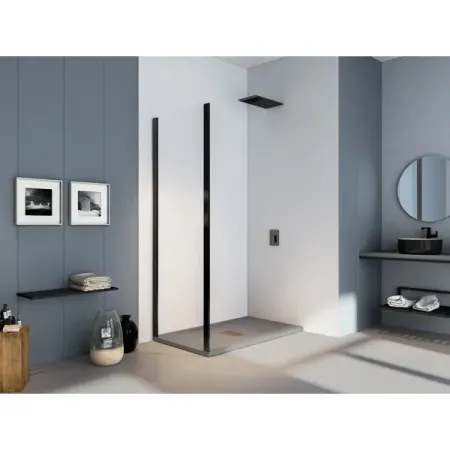 Душевая перегородка Makiato 80x185см профиль черный стекло прозрачное 8мм перегородка двигателя lh или rh 51757171791 51757171792 для bmw x5 x6 e70 2006 2013 e71 2007 2014 e72 2008 2011