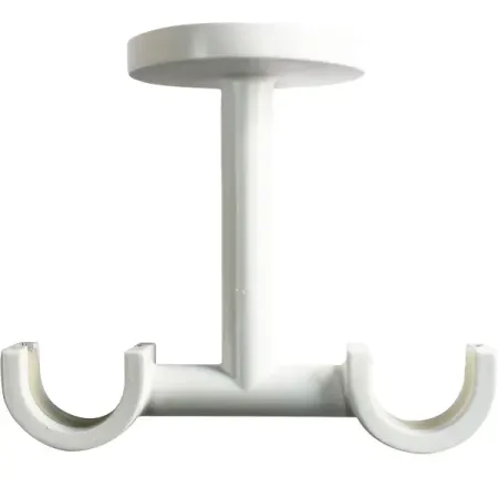 Держатель для двухрядной штанги потолочный металл цвет белый 10 см винтажный постер для бара