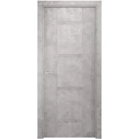 Комплект двери Виктория глухая 90x200 см финиш бумага цвет бетон с добором 150 мм