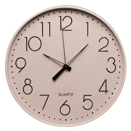 Часы настенные круглые пластик цвет розовый бесшумные ø30.5 см настенные часы oeny 80 см