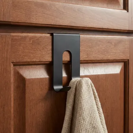 Крючок на дверь KONSENSA 6x11 см цвет черный прозрачные сумки для хранения 12 см