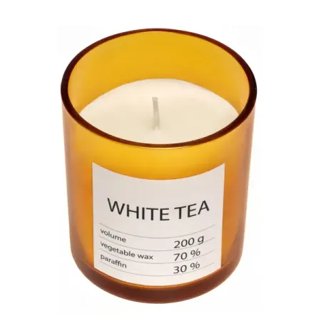 Свеча в стакане ароматическая Белый чай h9.7 см цвет оранжевый свеча actuel merry christmas с ароматом кедра d 7 h 8 см