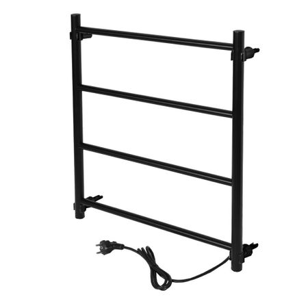 Полотенцесушитель электрический Тера Электра 600х525 мм 60 Вт правый черный матовый кабель витой bironi 2х1 5мм 10м матовый капучино