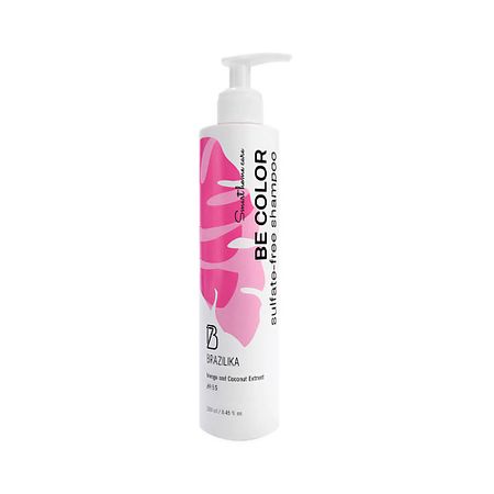 Шампунь для волос BRAZILIKA Бессульфатный шампунь для окрашенных волос с экстрактом манго и кокоса чай ahmad tea магия манго 25x1 5 г