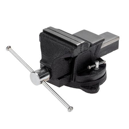 Тиски слесарные Kranz поворотные с наковальней 100 мм (KR-12-5101) allsome 3 поворотные тиски для фрезерного станка