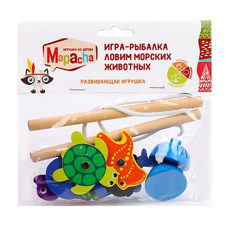 Развивающая игрушка MAPACHA Настольная развивающая магнитная игра - рыбалка 