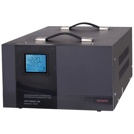 Стабилизатор напряжения Ресанта АСН-10 000 -1-ЭМ однофазный 220 В 10 кВт напольный