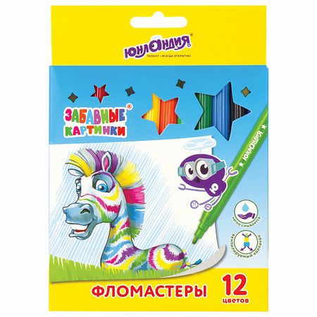 Набор фломастеров ЮНЛАНДИЯ Фломастеры Забавные картинки