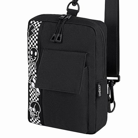 Сумка HEIKKI Сумка на плечо TORRENT с карманом, Chess emoji, черная