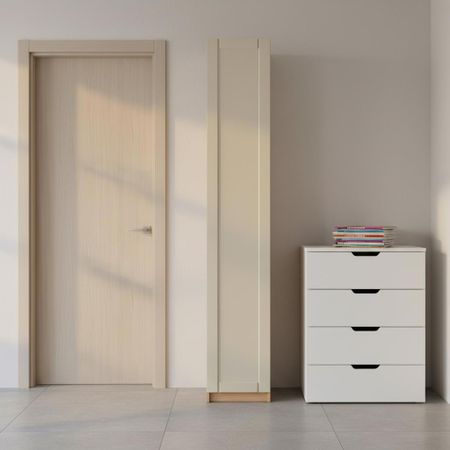 Шкаф распашной Байонна латте с полкой и штангой 40х232,2х54,5 ЛДСП каркас дуб комано