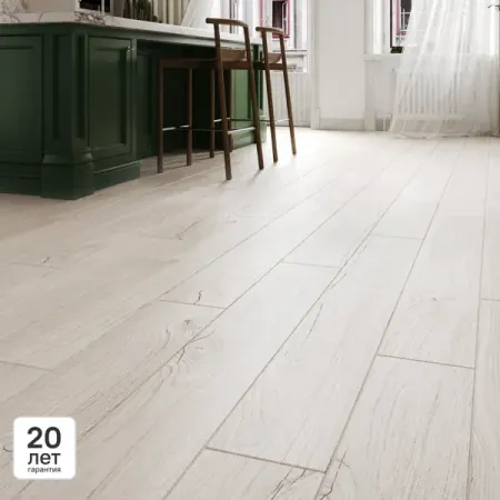 Ламинат KREAFORTA Дуб Нева 33 класс толщина 8 мм с фаской 2.22 м² ламинат quick step classic 32кл 8мм дуб теплый натуральный премиум ф4 1200х190мм 1 596м2