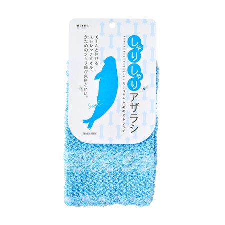 Мочалка-полотенце Marna Тюлень средней жёсткости 90х20 см 1 шт