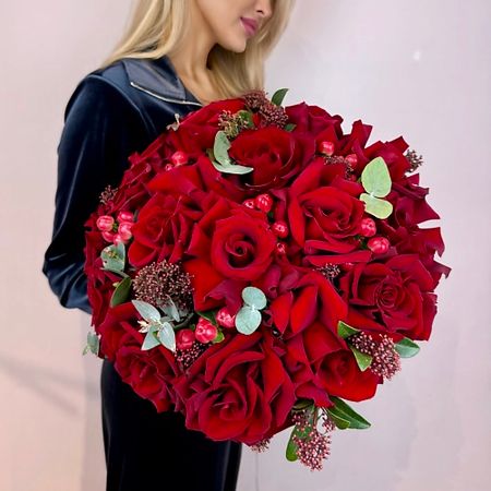 Букет живых цветов MARIMAY Премиальный букет из красных роз Эксплорер — французский стиль, любовь и страсть курильница из цинкового сплава китайский стиль