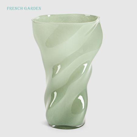 Ваза French garden Фьюжн, стекло, бирюзовая, 30 см