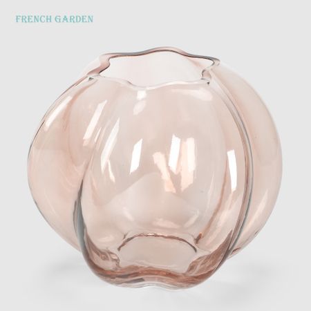 Ваза French garden стекло, розовая, 22х19 см