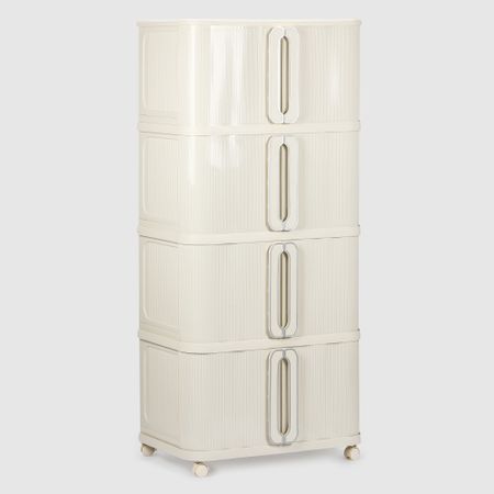 Шкаф для хранения Hometex 4 уровня кремовый 66х39х140 см