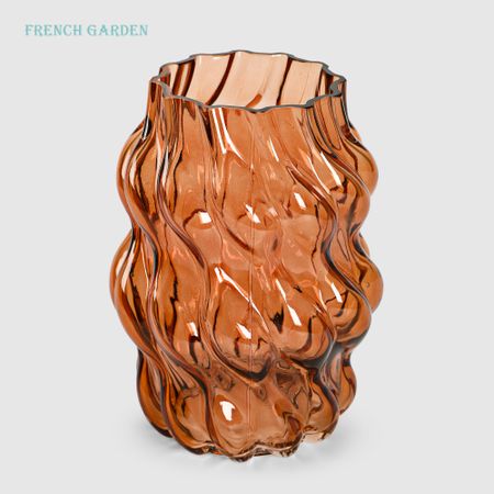 Ваза French garden стекло с волнистыми линиями 24 см