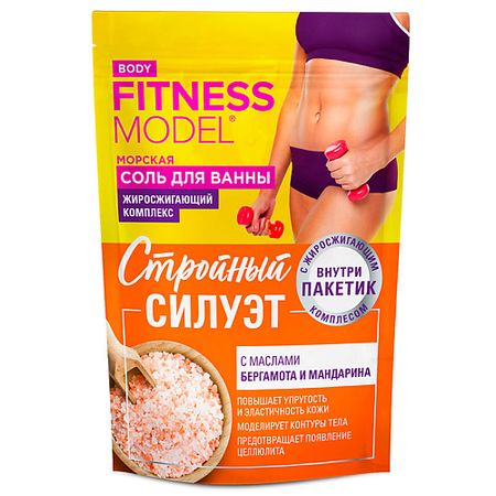 Соль для ванны FITO КОСМЕТИК Соль для ванны морская Стройный силуэт батончик soj орехи мёд морская соль 40 г