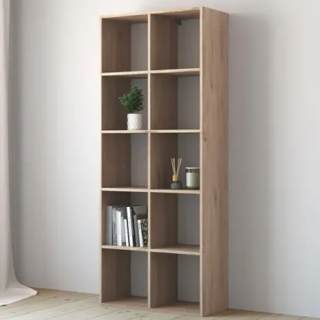 Стеллаж KONSENSA Руан 10 секций 70x173x31.7 см ЛДСП цвет дуб комано органайзер универсальный рыжий кот 5 секций 40х40х13см спанбонд