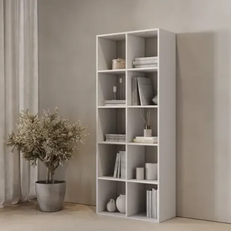 Стеллаж KONSENSA Руан 10 секций 70x173x31.7 см ЛДСП цвет белый органайзер универсальный рыжий кот 5 секций 40х40х13см спанбонд