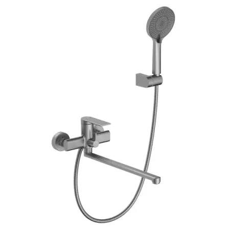 Смеситель для ванны Frap Arne однорычажный на ванну универсальный с лейкой и шлангом цвет графит универсальный внешний аккумулятор deppa nrg qi 10000mah 2 1a 18w 33552 графит