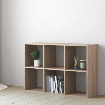 Стеллаж KONSENSA Руан 6 секций 70x104x31.7 см ЛДСП цвет дуб комано органайзер универсальный рыжий кот 5 секций 40х40х13см спанбонд