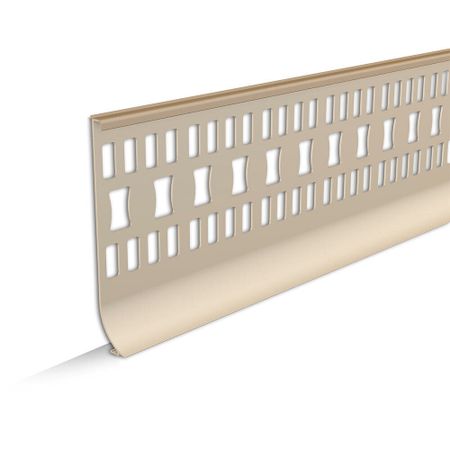 Плинтус ПВХ Идеал 100 мм бежевый 2200 мм под линолеум плинтус пвх напольный идеал классик 55 мм дуб латте 2200 мм