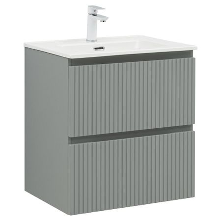 Тумба под раковину Акванет Джейн 60 см подвесная мисти грин (00335432) sunmade мисти сосна искусственные растения 6 шт