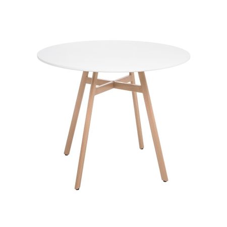 Стол кухонный круглый d0,9 м белый Сканди (11710) стол обеденный бруно 900х750х550мм белый лдсп