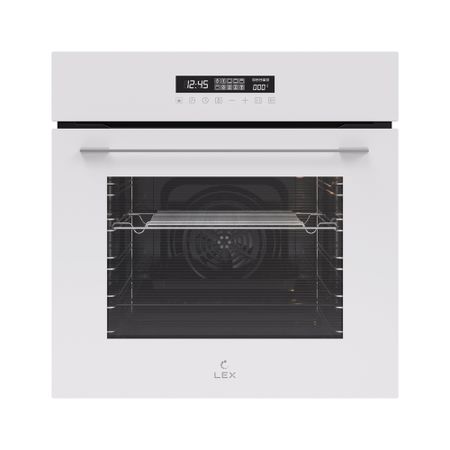 Духовой шкаф электрический встраиваемый Lex EDS 100 WH 595 мм белый антипригарный противень для пиццы из углеродистой стали