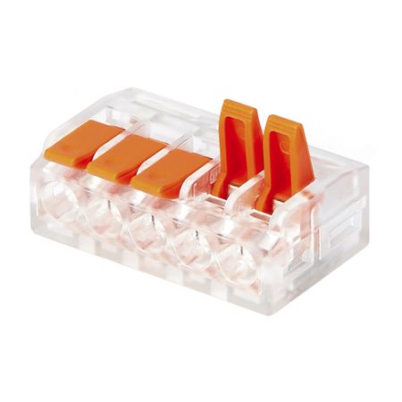 Клемма на 5 проводов Electrovolt 221-415 0,2-4 кв.мм с рычажками без пасты (6 шт.) (ЦБ-00015945/604941) искатель проводов maxrieny bside fwt11