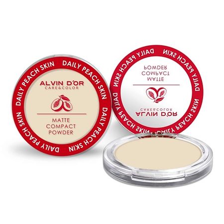 Пудра для лица ALVIN D’OR Пудра компактная Daily Peach Skin энзимная пудра для умывания to my skin daily care папаин и голубая матча 110 мл