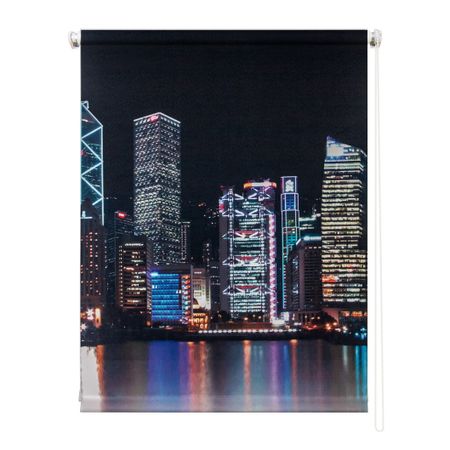 Штора рулонная Уют Сити ночь черный 100х175 см деревянные угловые кронштейны 4 шт