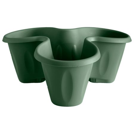 Кашпо тройное Bama flower trifoglio зеленое кашпо bama flower fly оливковое d20 см