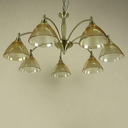 Люстра Florex на цепи модерн Е14 7*60W (L.0146/7 BRONZO CHIARO)