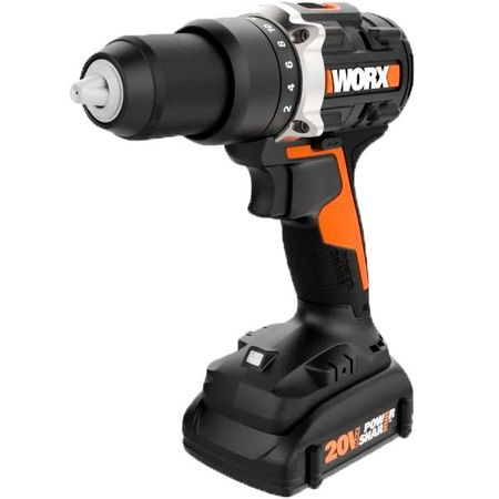 Дрель-шуруповерт WORX WX352.1 2Ач х2, ЗУ универсальный   dewalt dch133 с ударной дрелью