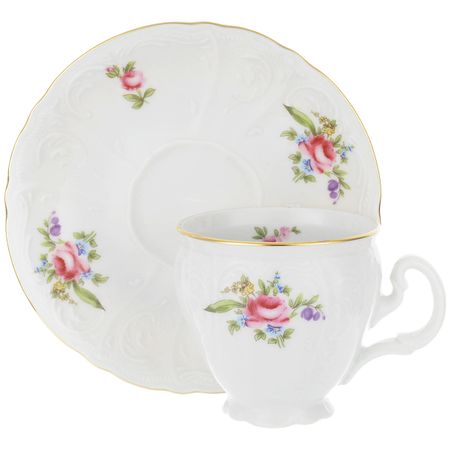 Чашка с блюдцем Bernadotte Мейсенский букет 170 мл салатник concordia мейсенский букет 25 см круглый