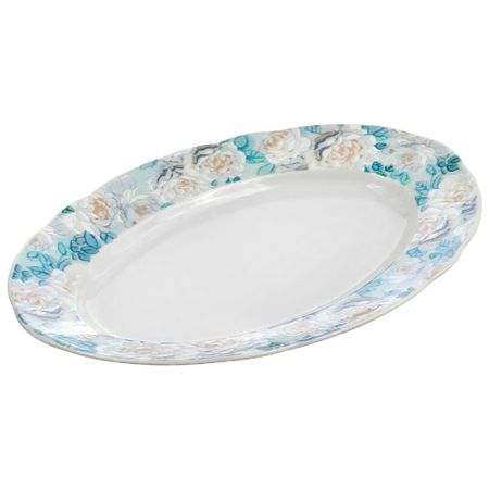 Блюдо овальное Thun Голубая роза 24 см