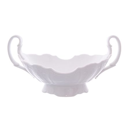 Блюдо для фруктов на ножке с 2 ручками Bernadotte недекорированное