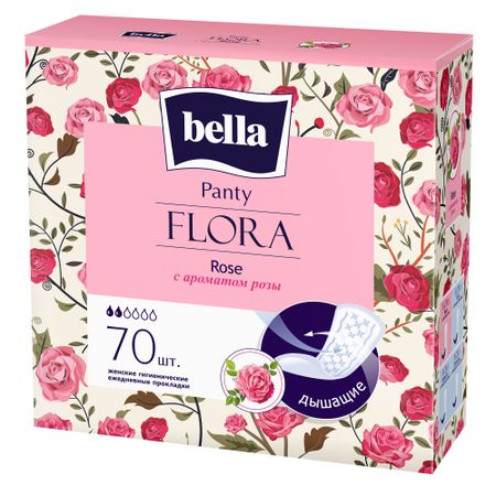 Прокладки ежедневные Bella Panty Flora Rose  Роза 70 шт секреты лан прокладки ежедневные целебные травы 20