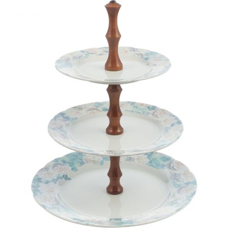 Этажерка 3-х ярусная Thun Голубая роза