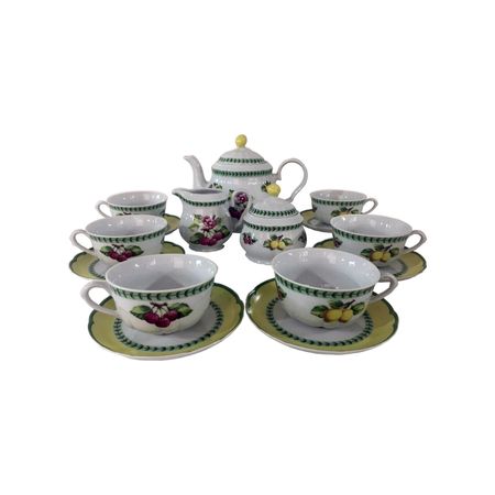 Сервиз чайный Thun Роза на 6 персон (декор Фрукты)