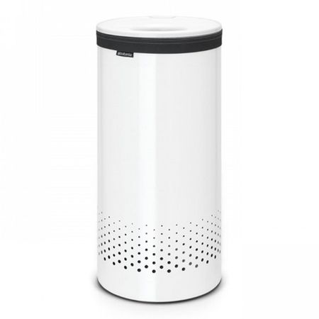 Бак для белья Brabantia с пластиковой крышкой 35 л белый переноски moderna переноска roadrunner с пластиковой дверцей 48 5x32 3x30 1 см светло голубой recycled бельгия 48 5х32х30 см