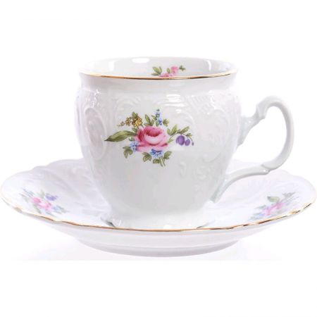 Чашка с блюдцем Bernadotte Мейсенский букет 240 мл салатник concordia мейсенский букет 25 см круглый