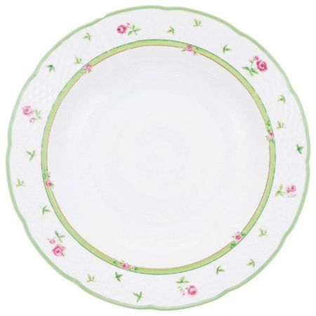 Набор глубоких тарелок Thun Menuet декор Роза 23 см 6 шт