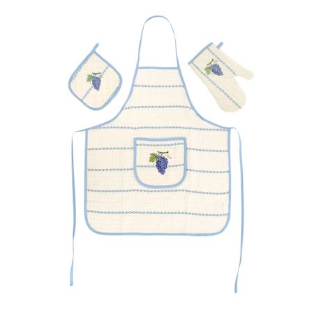 Набор кухонный вафля Asil monica grapes водонепроницаемый кухонный фартук с карманами