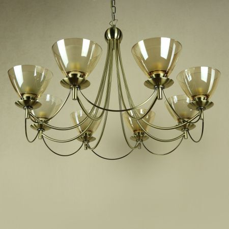 Люстра Florex на цепи модерн Е14 8*60W (L.4008/8 BRONZO CHIARO)