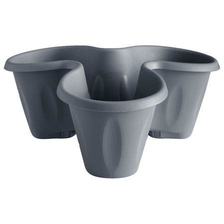 Кашпо тройное Bama flower trifoglio серое кашпо bama flower fly оливковое d20 см