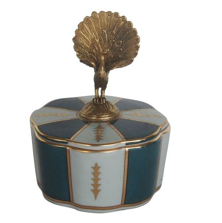 Шкатулка с павлином Glasar 12x12x15см шкатулка glasar бежевая с красным павлином и бабочкой на крышке 11x11x11 см