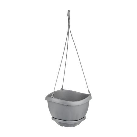 Кашпо подвесное Bama flower Gondola 28 см серебро кашпо bama flower fly оливковое d20 см